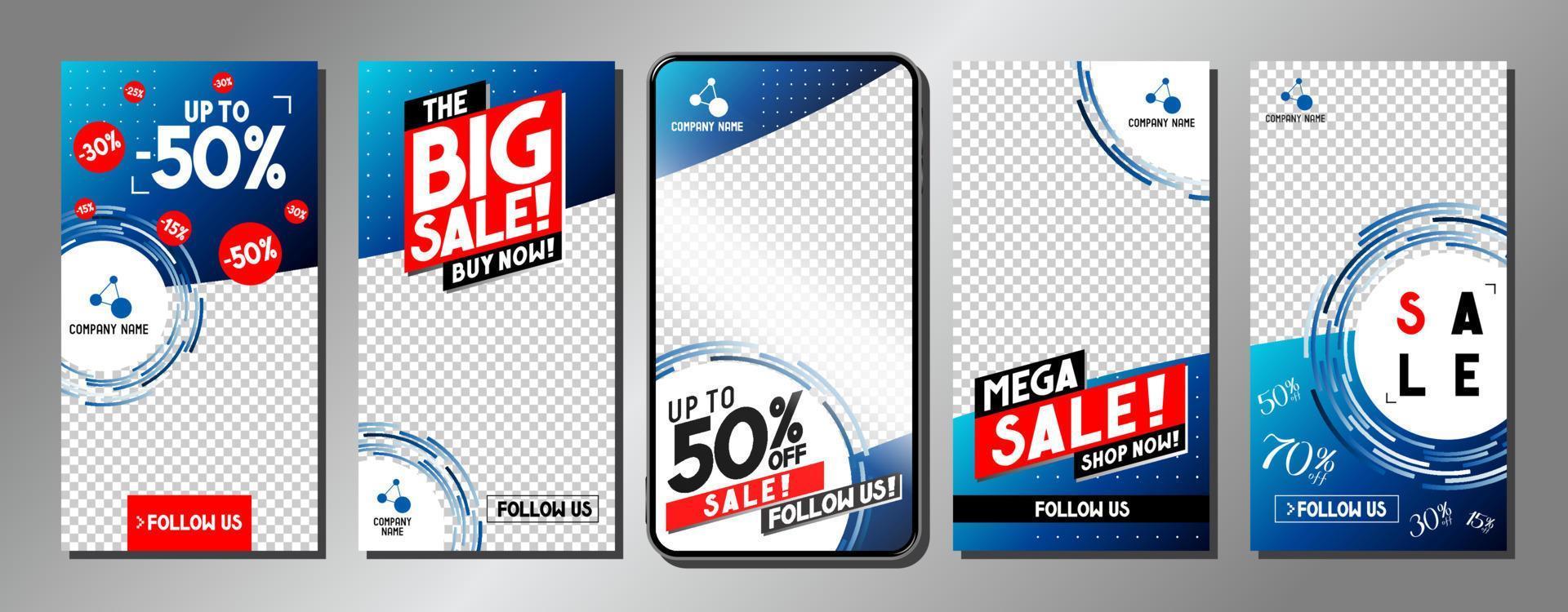 Social Media Mobile Advertising Banners vector