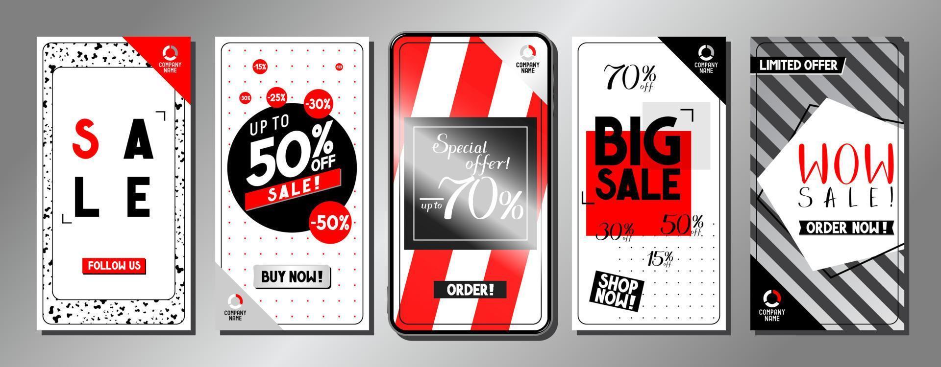 Social Media Mobile Advertising Banners vector