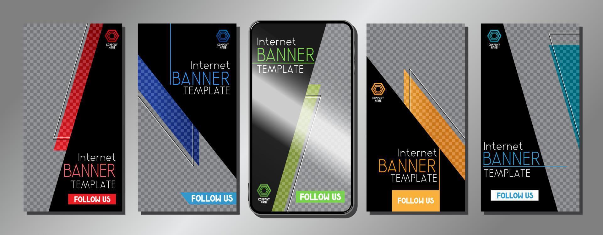 Social Media Mobile Advertising Banners vector