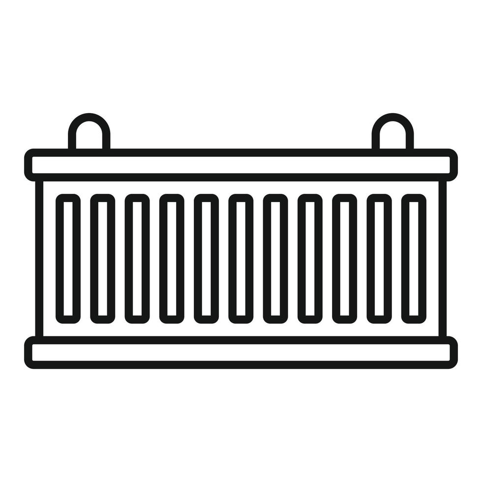 Cargo container icon, outline style vector