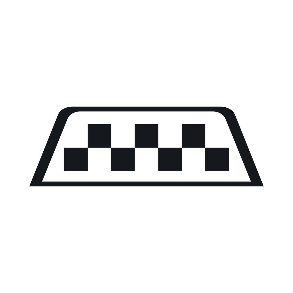 Checker taxi icon, simple style vector