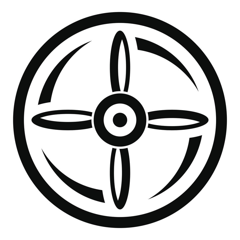 icono de hélice de drones, estilo simple vector