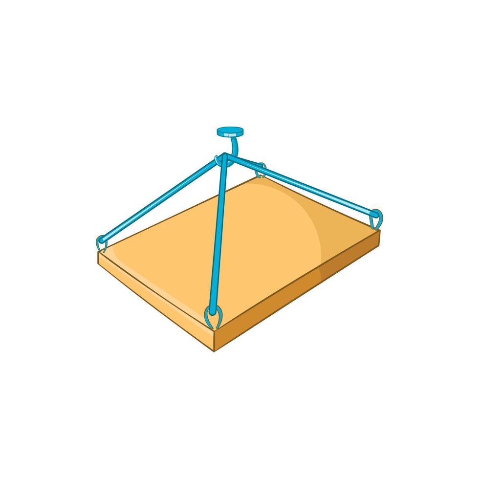 Construction crane with platform icon vector