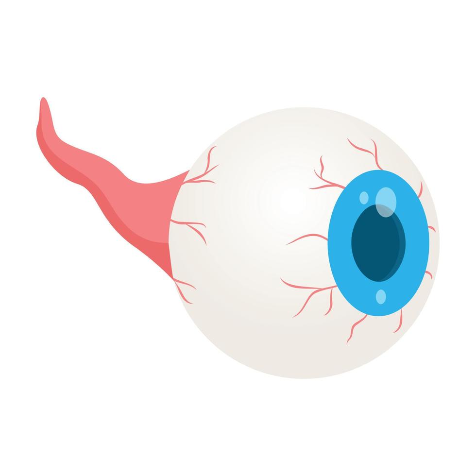 Zombie eye icon, isometric style vector