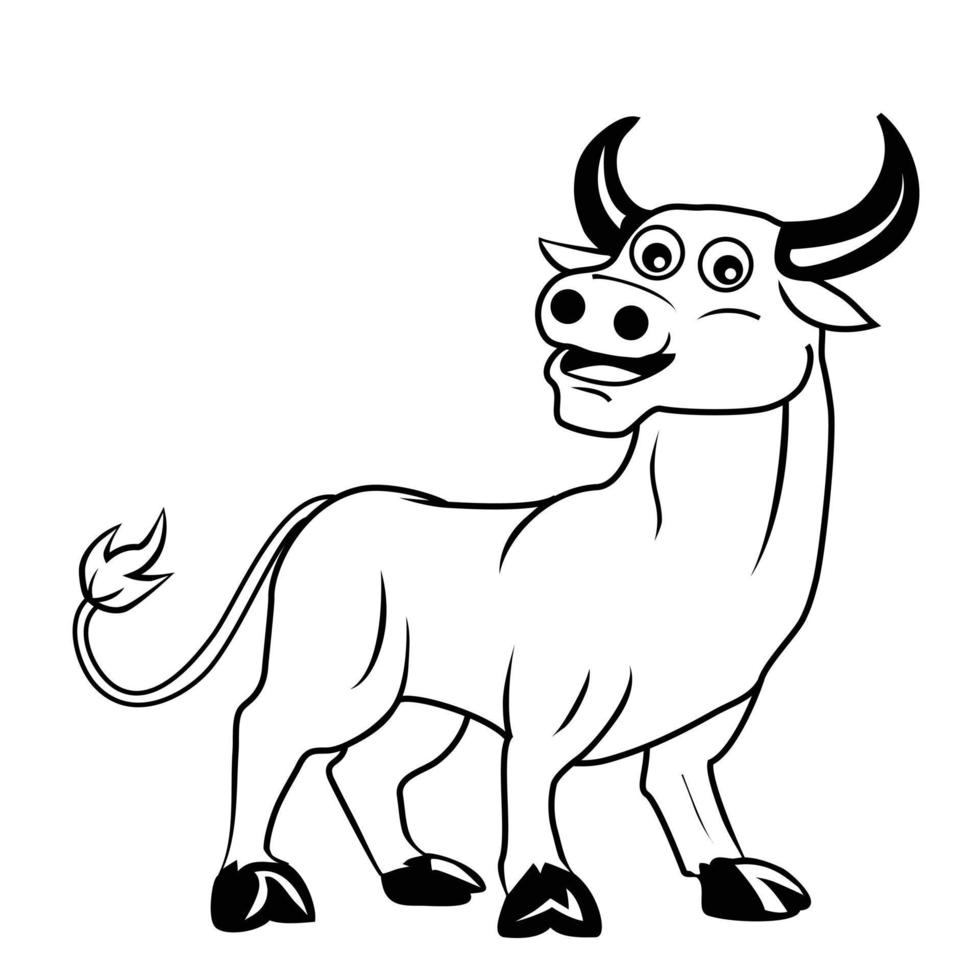 Taurus Black and White Illustration vector