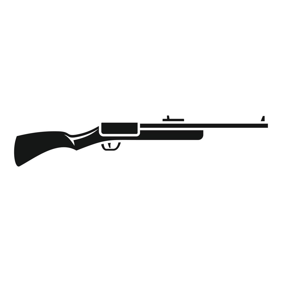 Hunting rifle icon, simple style vector