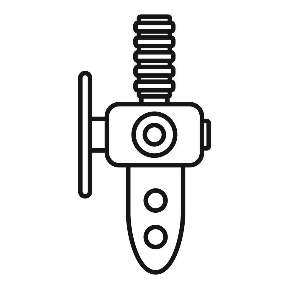 icono de herramienta de mano de fontanero, estilo de esquema vector