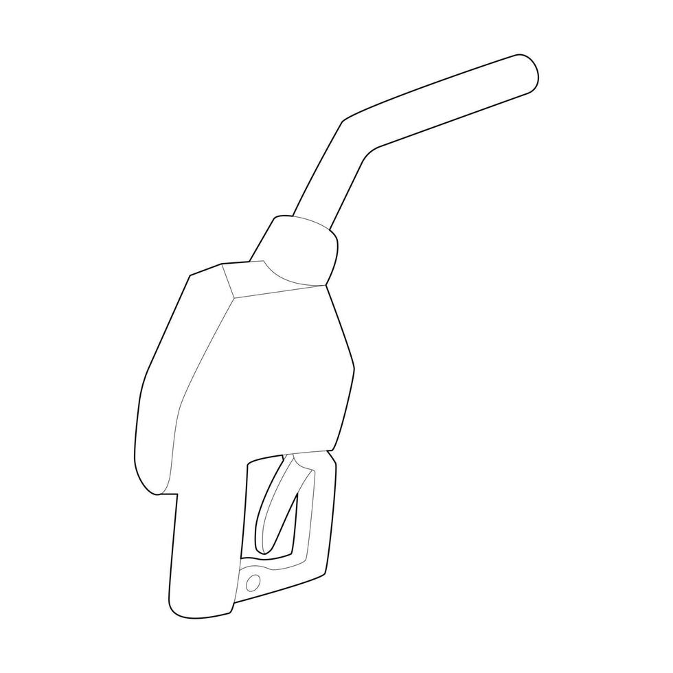 Gun for refueling icon, outline style vector