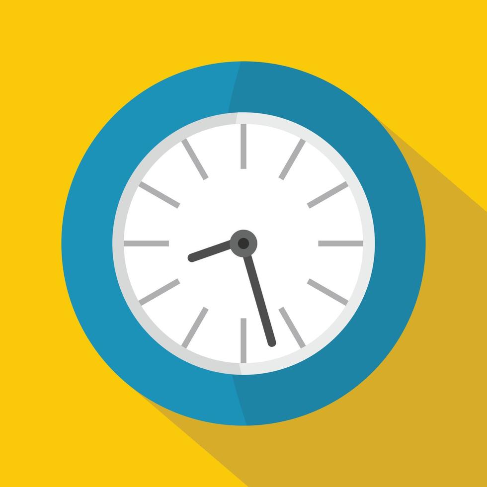 icono de negocio de reloj, estilo plano vector