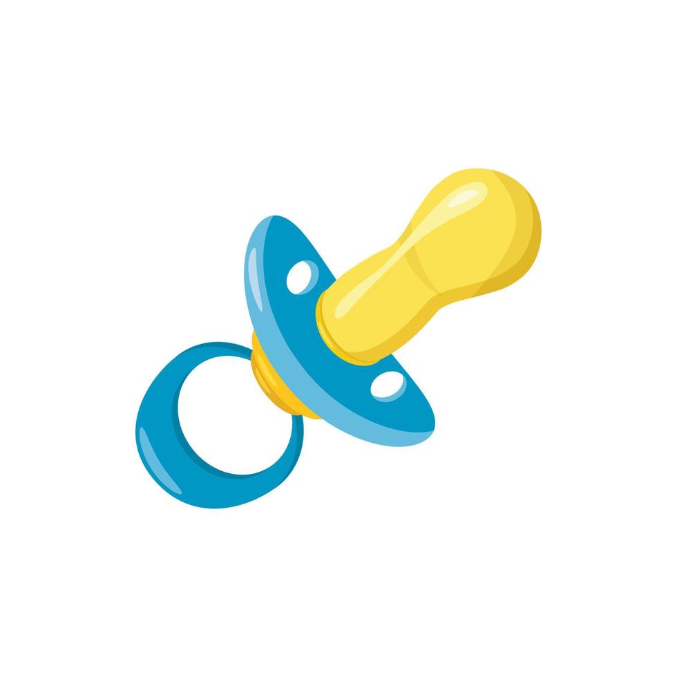 Baby pacifier icon, cartoon style vector