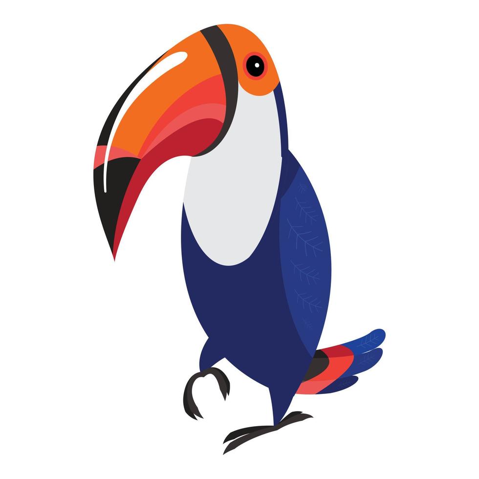 Toucan icon, cartoon style vector