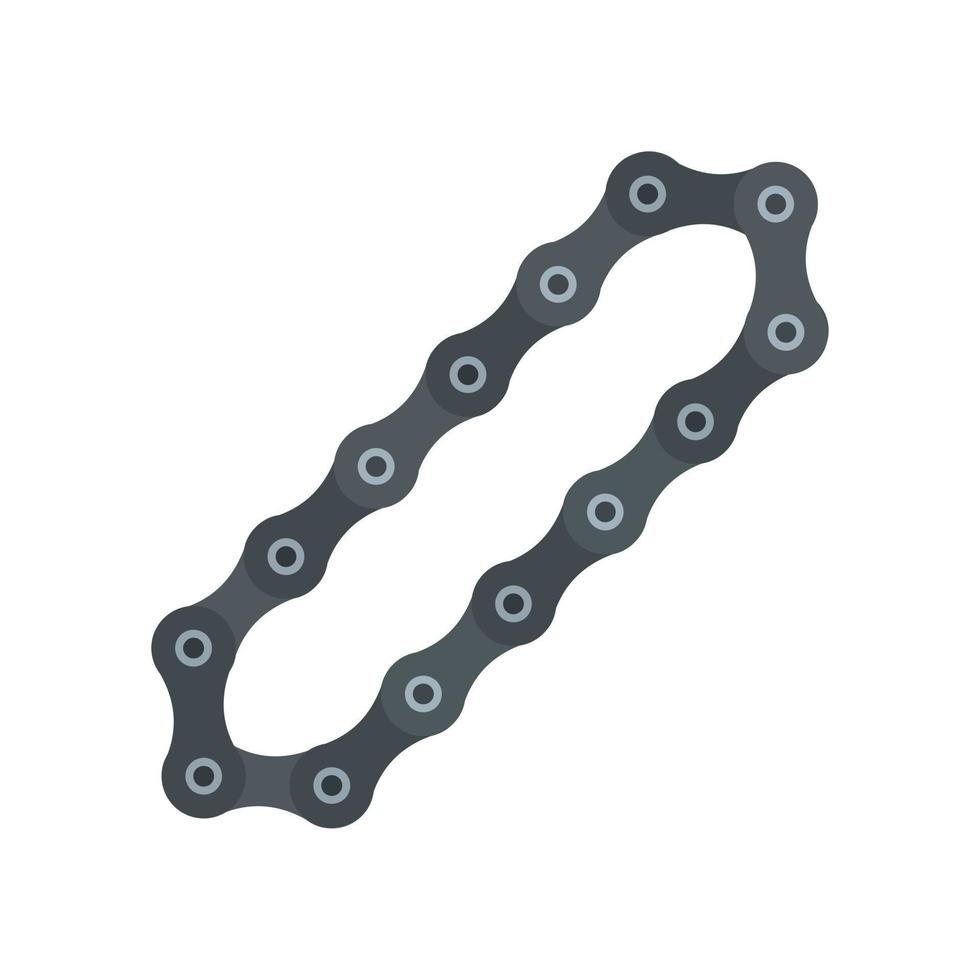 Bike chain icon, flat style vector