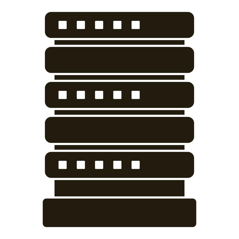 Smart house server icon, simple style vector