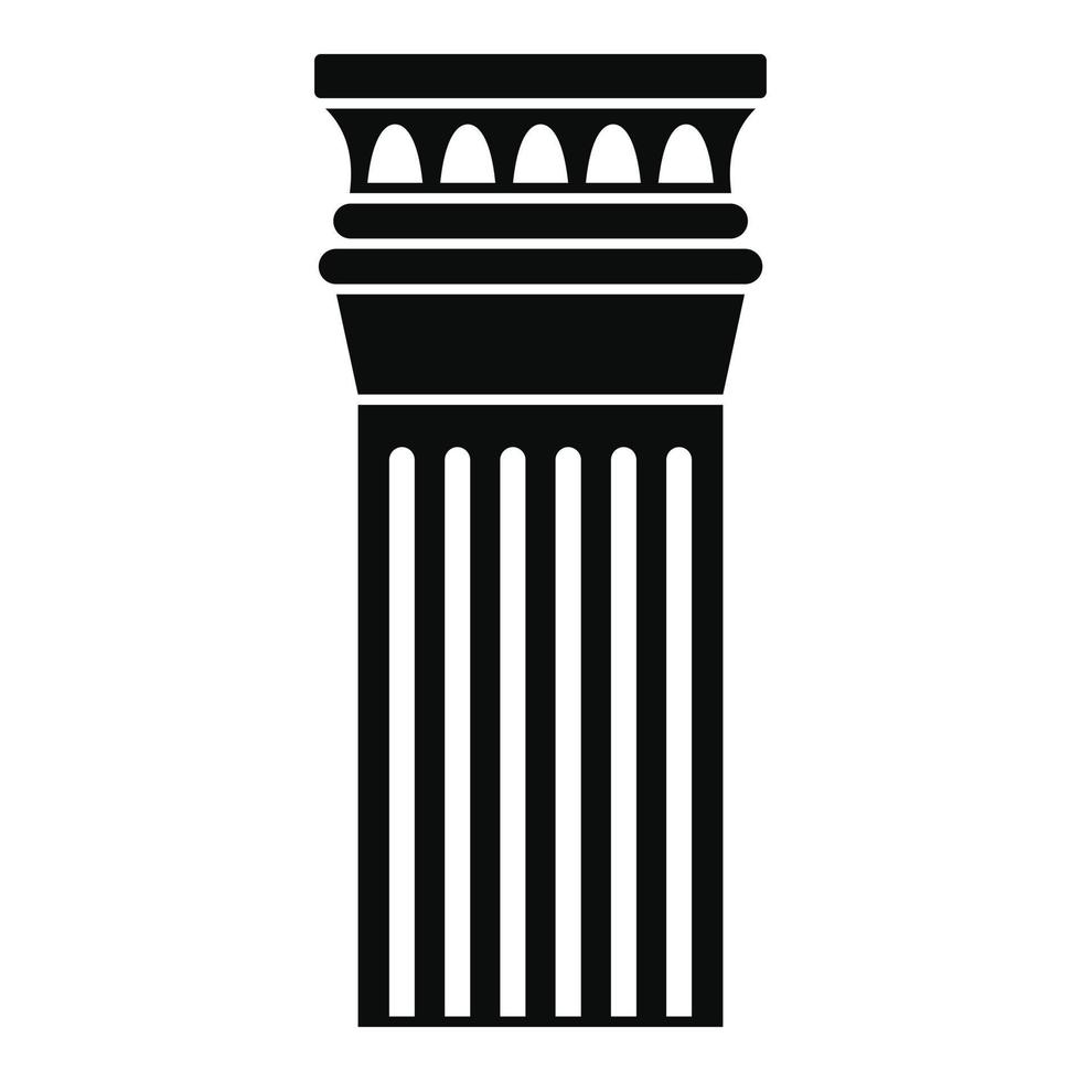 icono de pilar antiguo, estilo simple vector