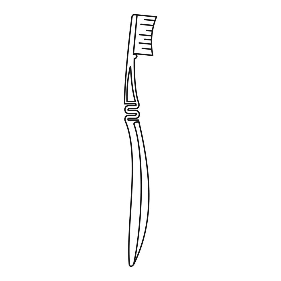 Dental tootbrush icon, outline style vector