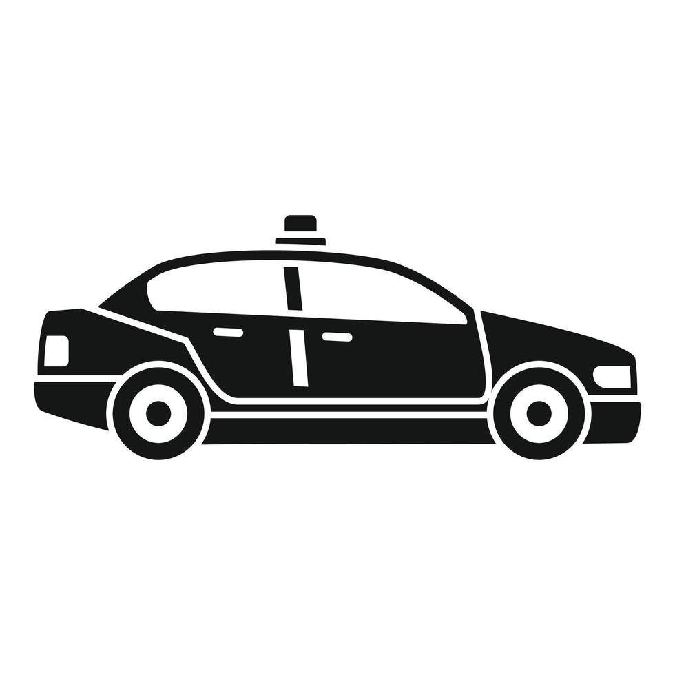 Police patrol car icon, simple style vector