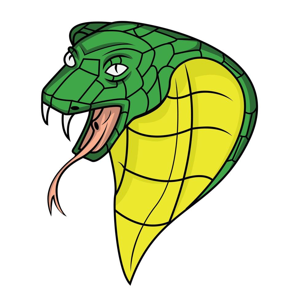 diseño de ilustración de vector de cobra