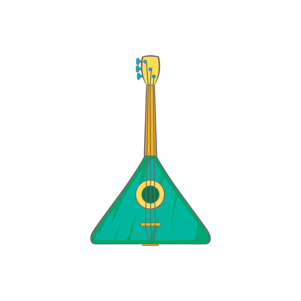 Guitar triangle icon, cartoon style vector