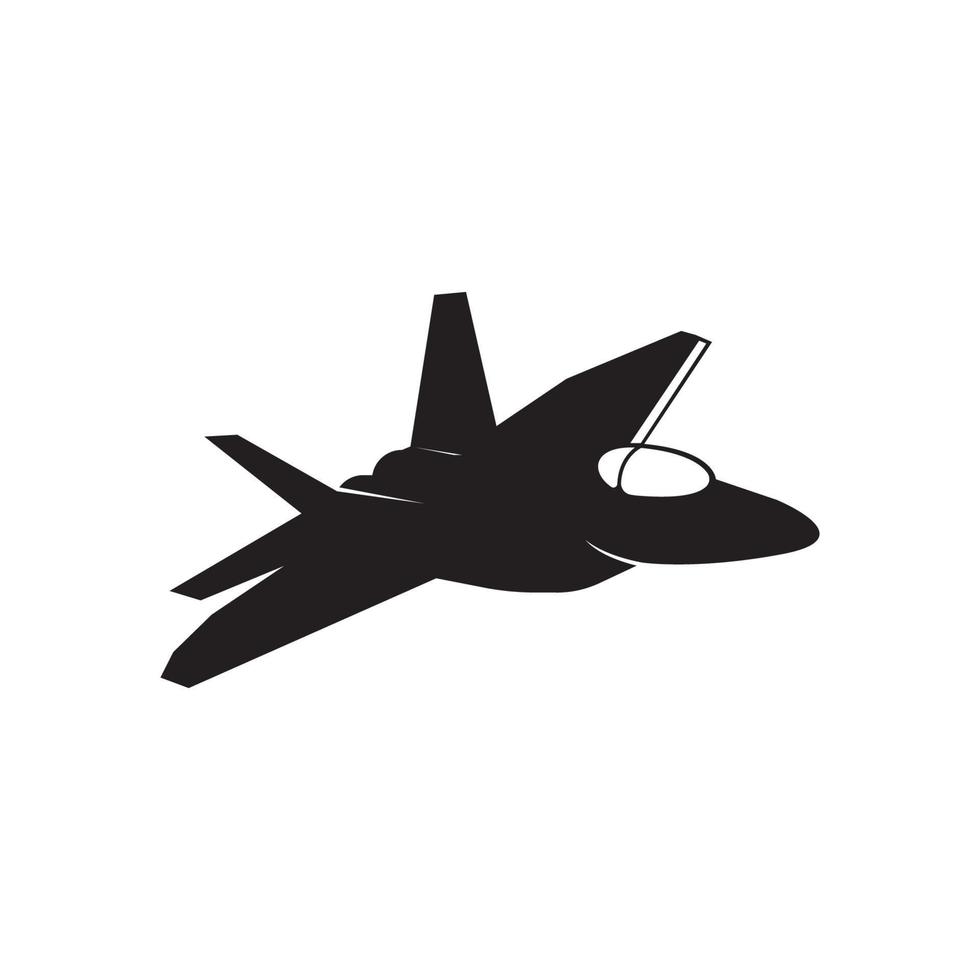 icono de avión de combate vector