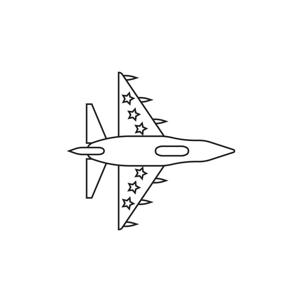 icono de avión de combate vector