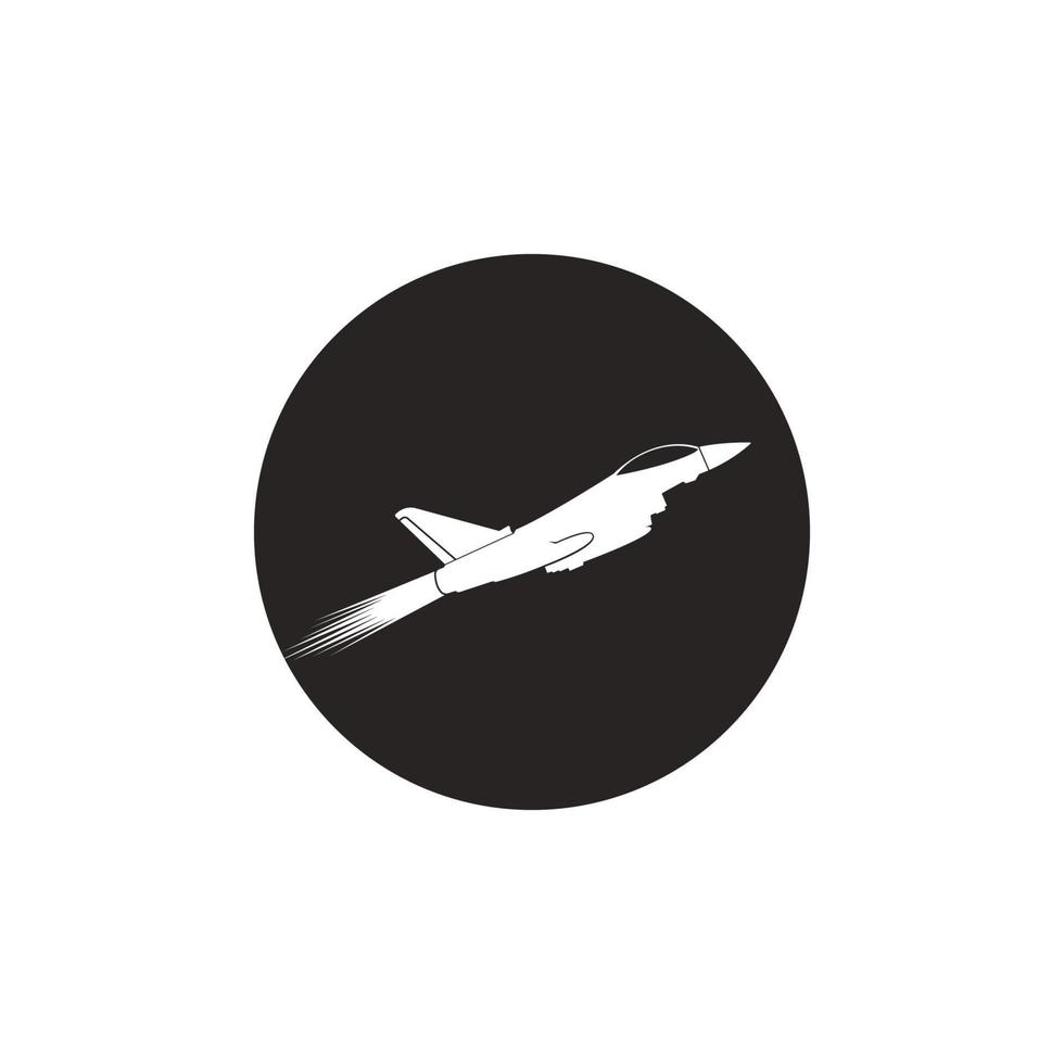 icono de avión de combate vector