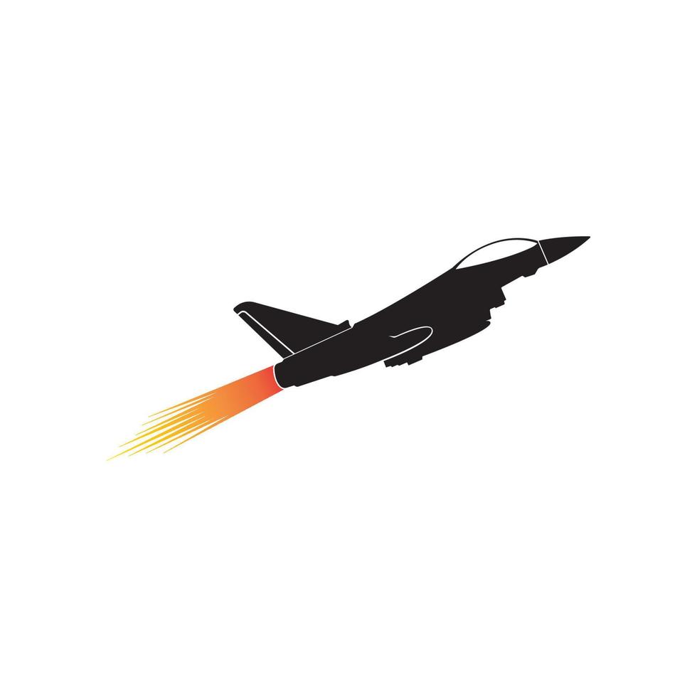 icono de avión de combate vector