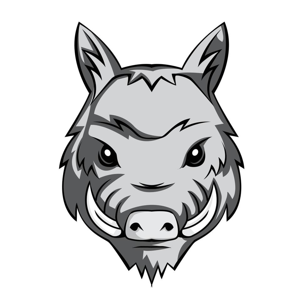 Wild Boar Head Illustration vector