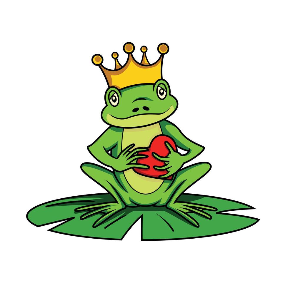 King Frog Illustration vector