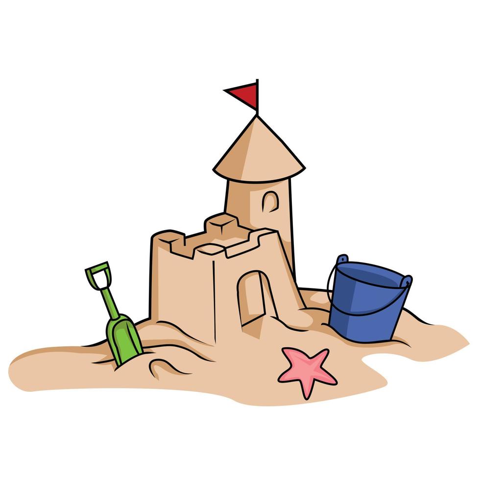 Sun Castle Illustration vector