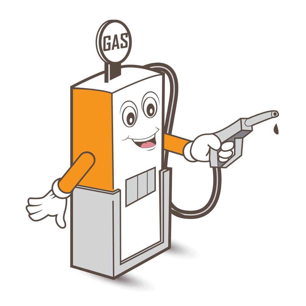Gas Station Cartoon Illustration vector