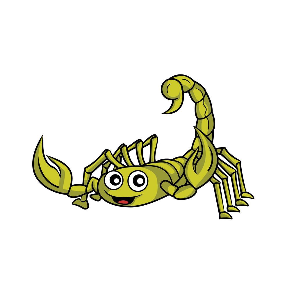 ilustración de escorpión amarillo vector