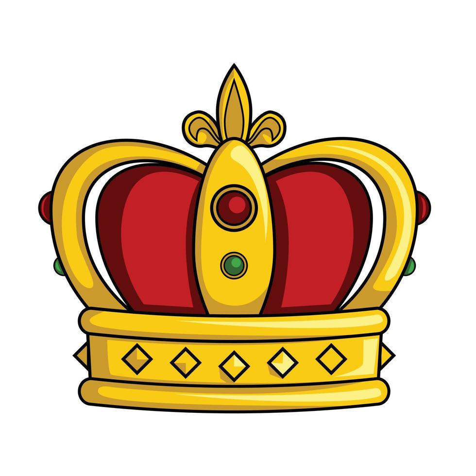 ilustración de la corona de oro vector