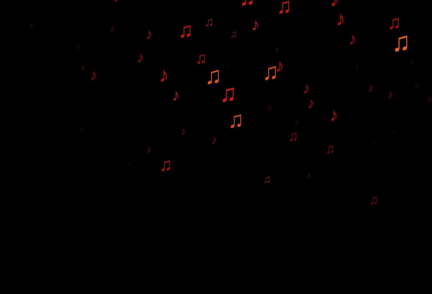 Dark Red vector pattern with music elements.
