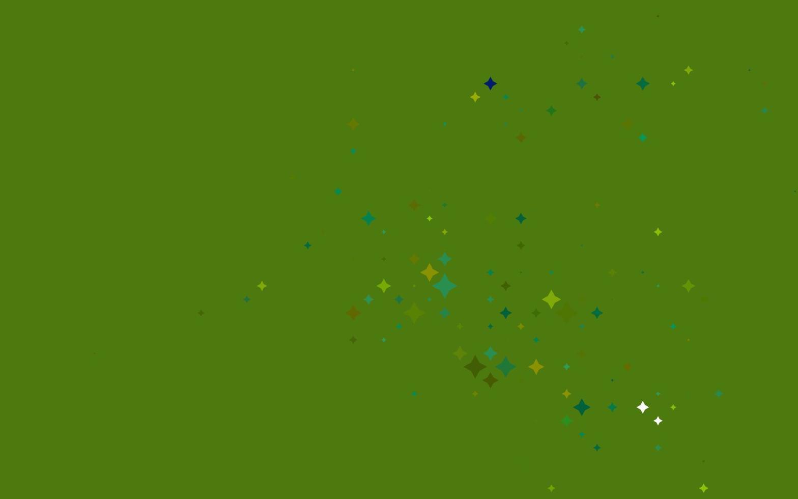 Light Blue, Yellow vector cover with small and big stars.