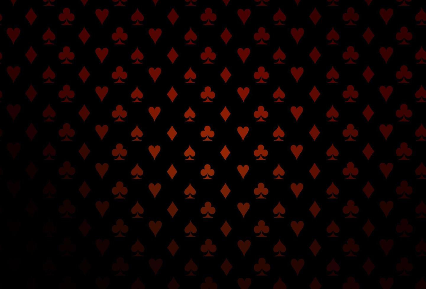 Fondo de vector rojo oscuro con signos de tarjetas.