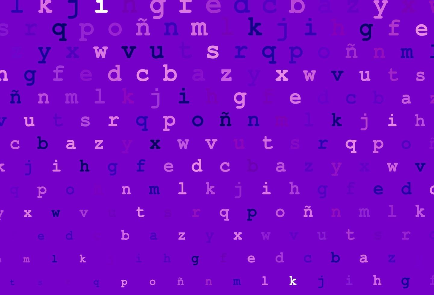 Light purple vector texture with ABC characters.