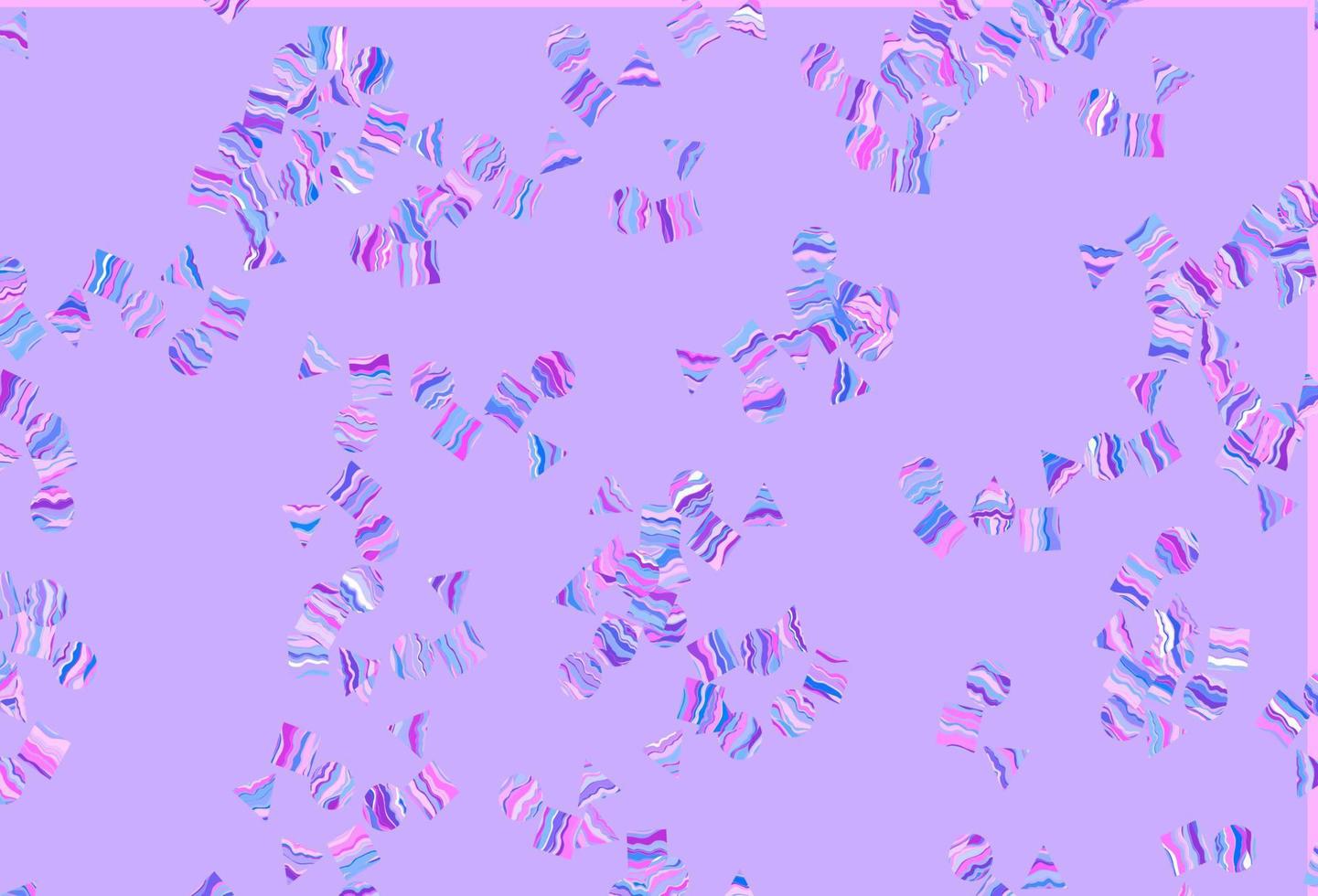 Fondo de vector rosa claro, azul con líneas, círculos, rombos.