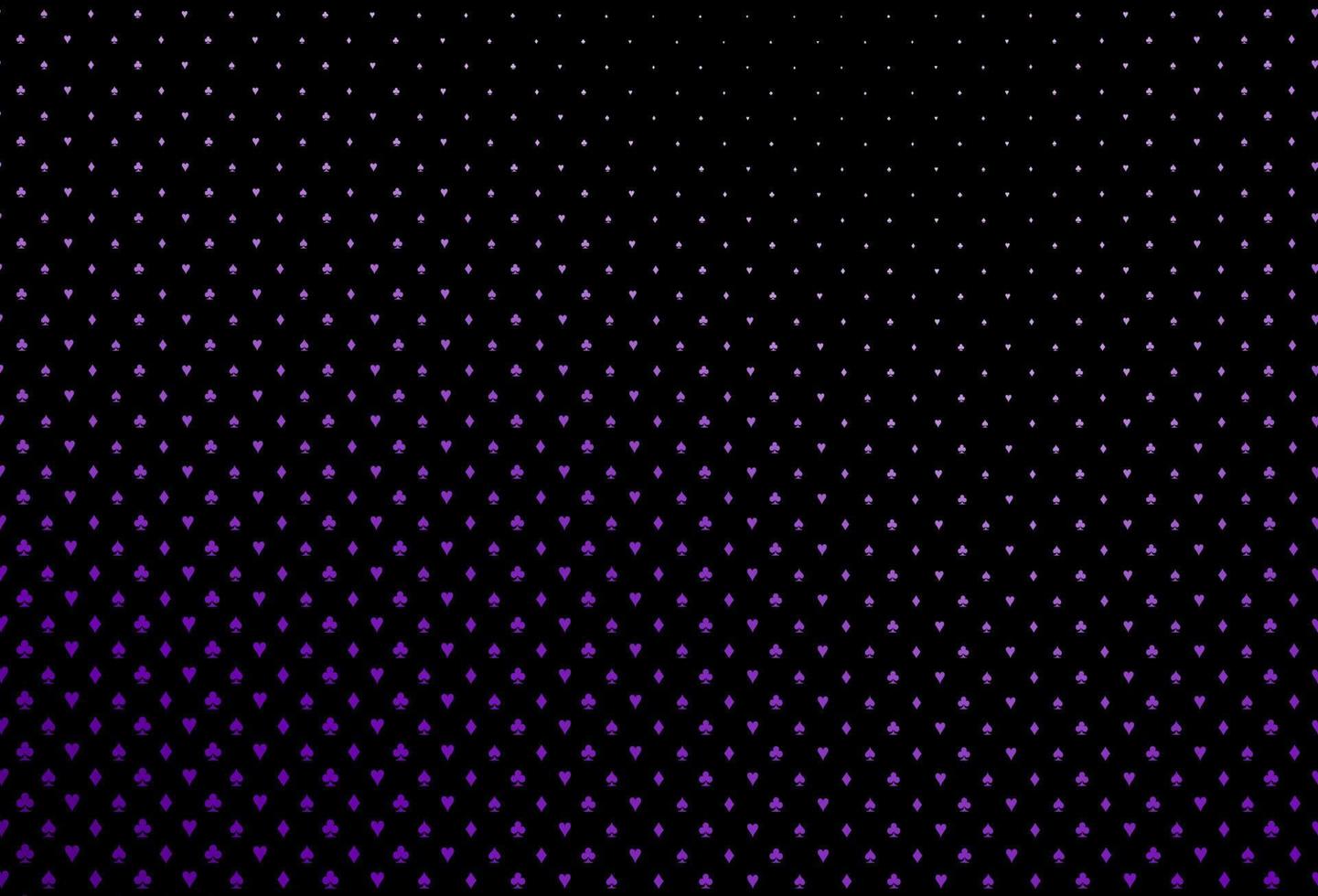 Dark purple vector pattern with symbol of cards.