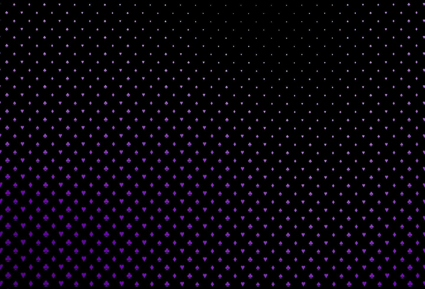 Dark purple vector pattern with symbol of cards.