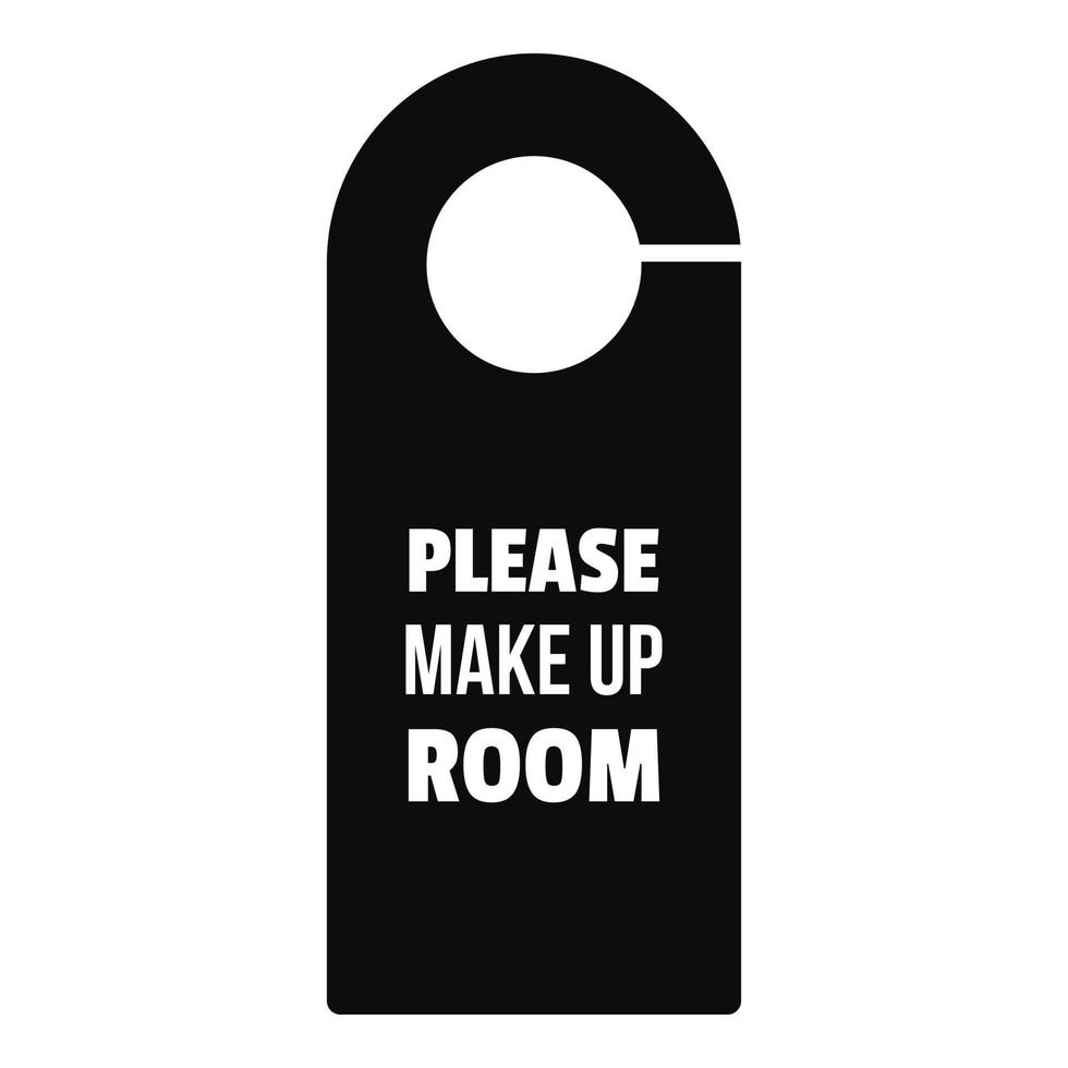 Please make up room tag icon, simple style vector