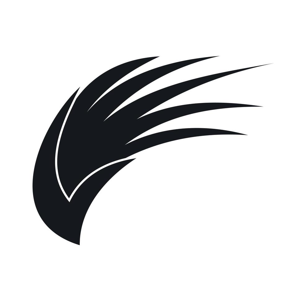 Wing icon, simple style vector