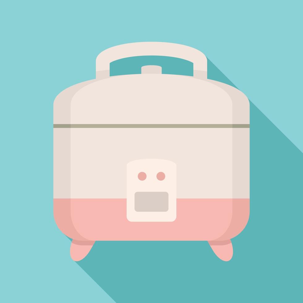 Rice cooker icon, flat style vector