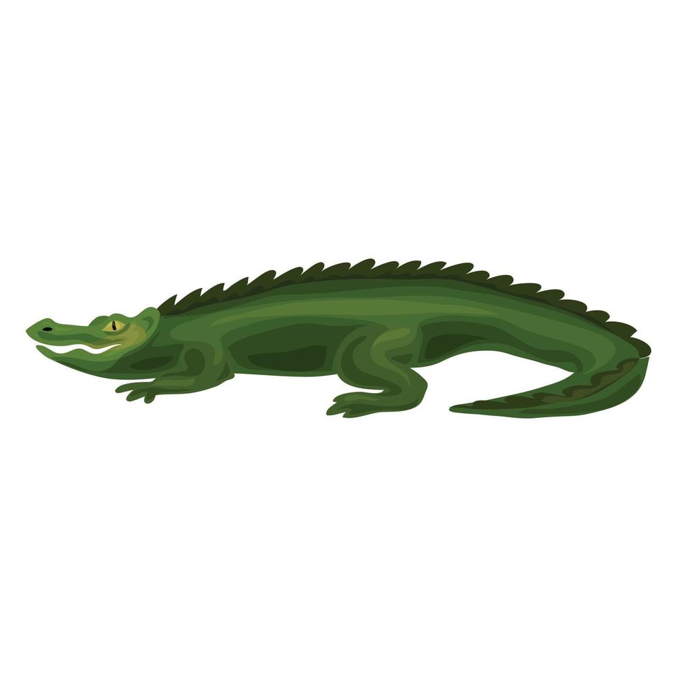 Crocodile icon, cartoon style vector