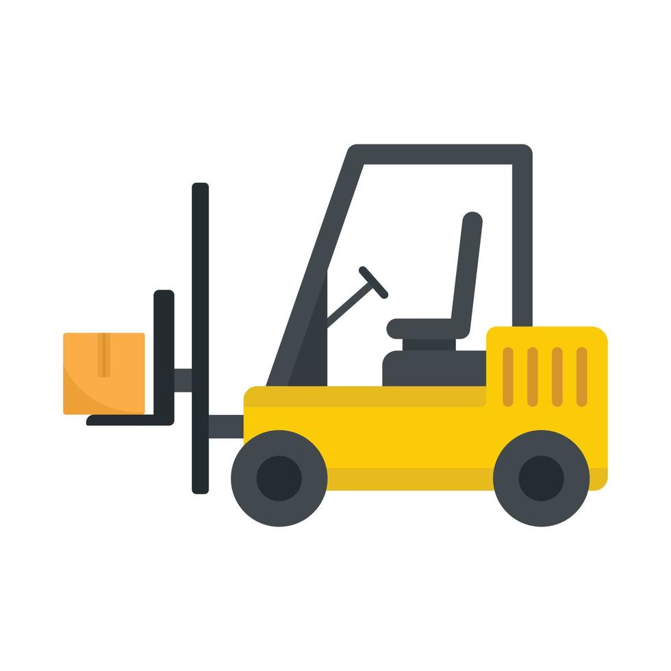 Forklift icon, flat style vector