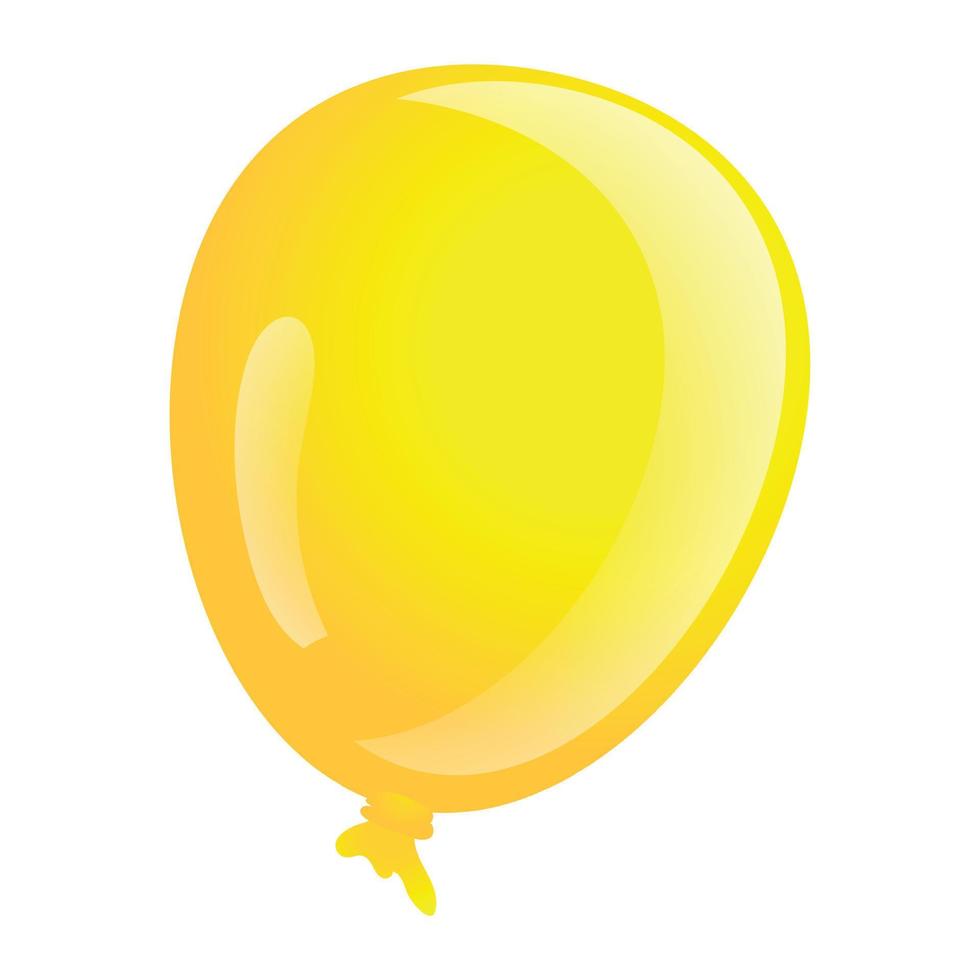 icono de globo amarillo, estilo de dibujos animados vector