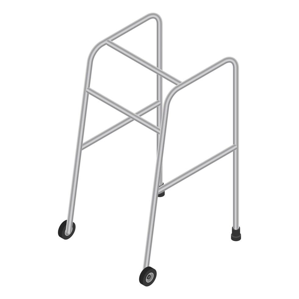 Walk wheel stand icon set, isometric style vector