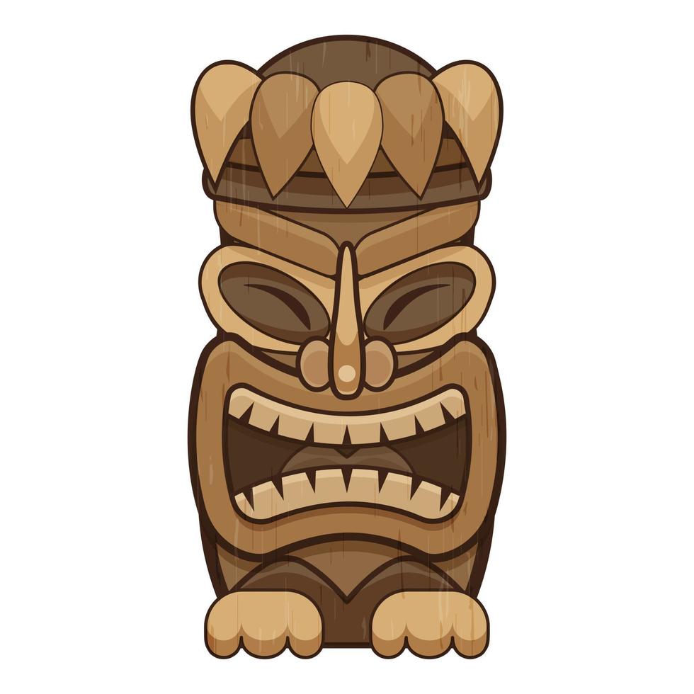 Ethnic idol icon, cartoon style vector