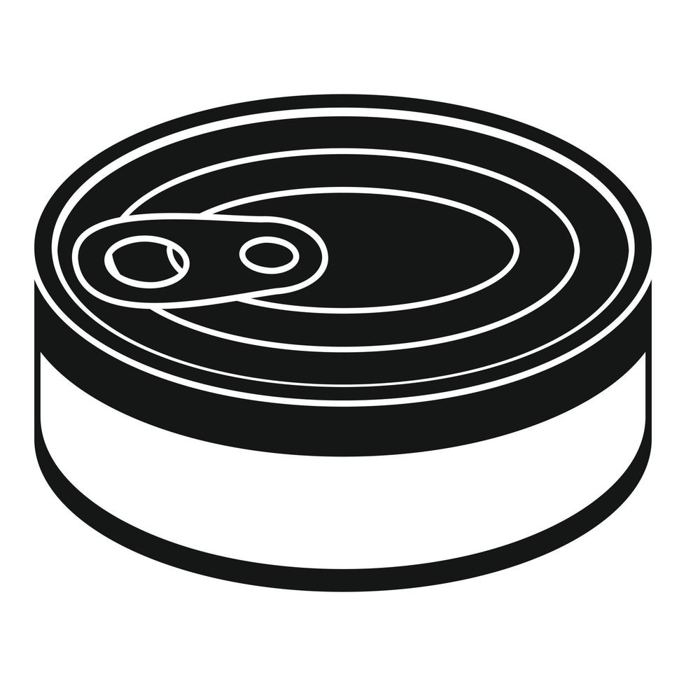Tuna can icon, simple style vector