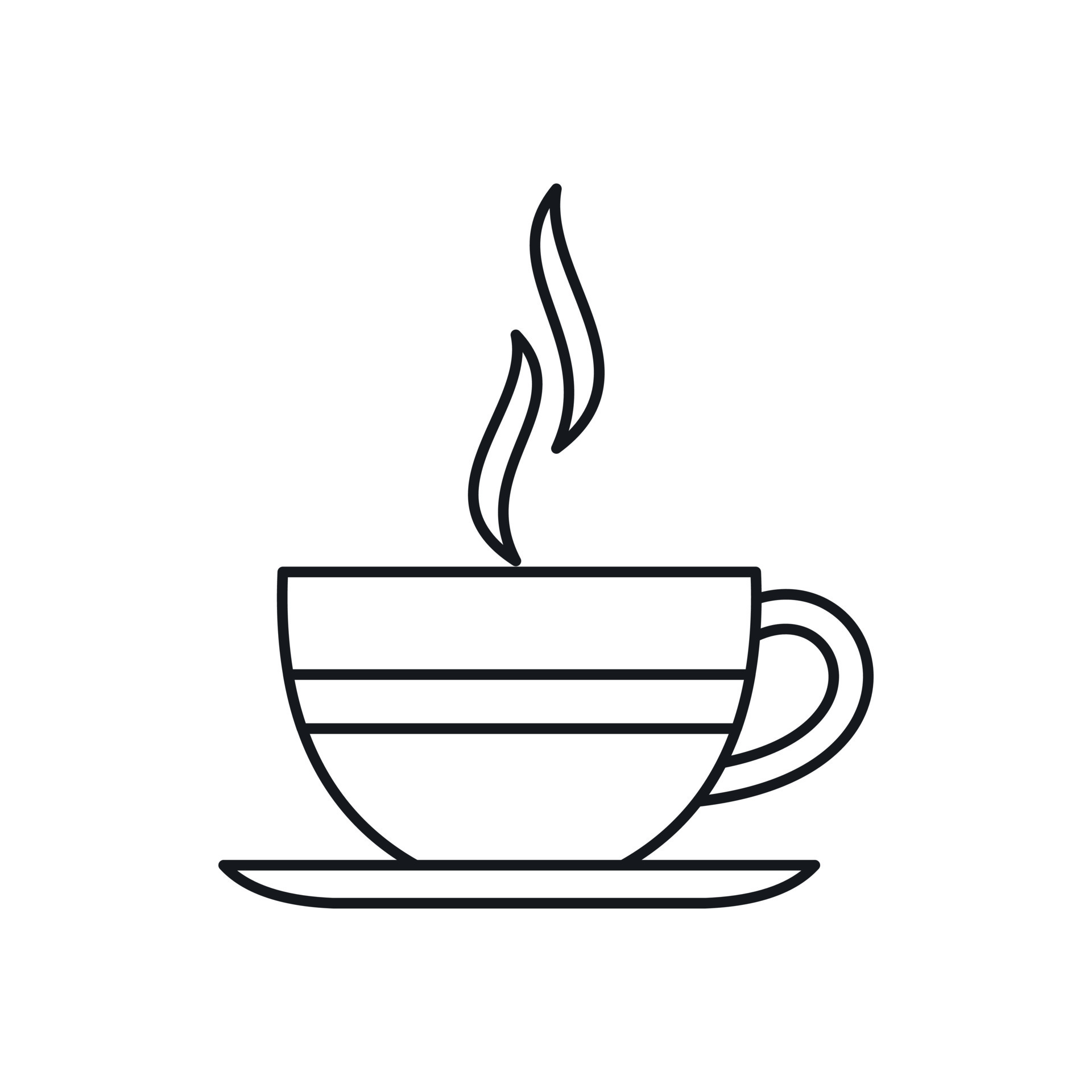 Cup of hot drink icon, outline style 14486893 Vector Art at Vecteezy