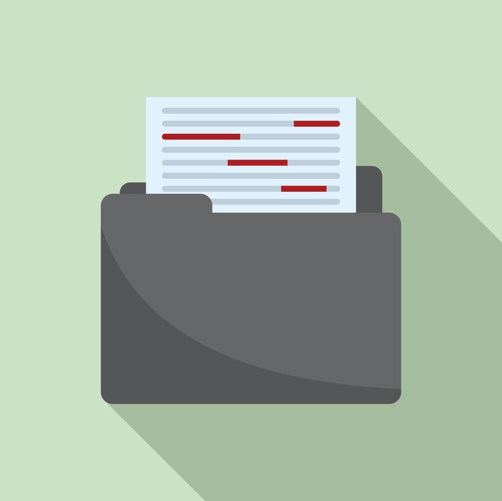 Summary editor icon, flat style vector